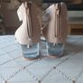 Girls occasion wedding sandals shoes clear heel designer Katy Perry  Sierra tan white 12.5 eur 31 beige Image 4