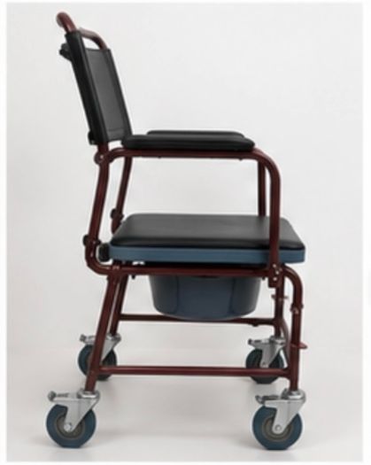 Mobile Commode / Shower Chair with Wheels