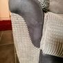 Two seater grey/black couch Image 6