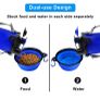 Portable Pet Water Bottle and Food Container for Travel 2-in-1 Dual Chamber Bottle with 2 Collapsible Bowls Dogs Cats Feeder Water Food Bottle Outdoor Travel Image 9
