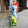 Articulated Joints Rainbow Dash with Pet Turtle Tortoise MLP G4 My Little Pony Image 4
