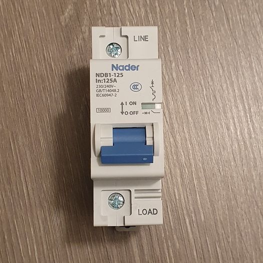 NADER DIN Rail Mount High Current Circuit Breaker 125 A MCB