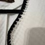 White blazer with black and pearl trim, size M Image 3