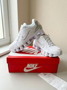 Nike Shox TL White/Metallic Silver - UK 7.5 - Brand New with Receipt