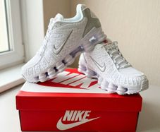 Nike Shox TL White/Metallic Silver - UK 7.5 - Brand New with Receipt