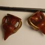 Two Small Vase Ornaments - Brown n Gold - Read Carefully - # Image 2