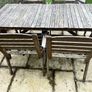 Garden table and chairs. Wooden set from ikea with 4 arm chairs and one table Image 4