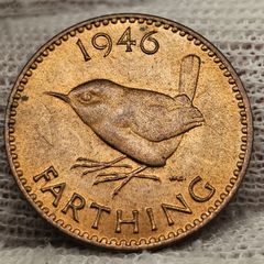 Great Britain 1946 1/4d Farthing Beautiful Uncirculated Red