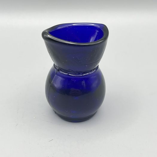 Antique Wood Bros Cobalt Blue Glass Eye Bath Wash Cup Made in England VGC