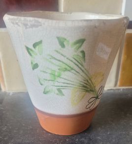 Crackled Finish Vintage Look Plant Pot from M&S