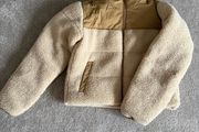 JJXX Cream and Camel Teddy Fleece Jacket Size XS
