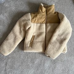 JJXX Cream and Camel Teddy Fleece Jacket Size XS