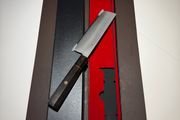 Japanese Ginsan Nakiri Knife Silver 3 Steel Ebony Handle