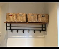 Coat holder and baskets