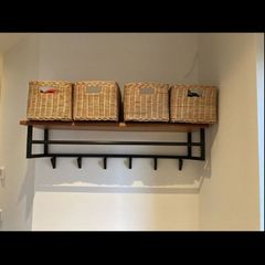 Coat holder and baskets