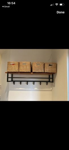 Coat holder and baskets