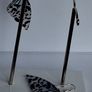 Leopard Lace Blue Tint Butterfly Wing Earrings Image 5