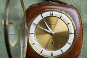 Vintage Junghans Exacta Wall Clock Mid Century Wood Frame Rope Trim Mcm (works Well)