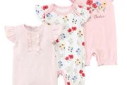 Brand New 3 Pack Newborn Pajamas Rompers 100 Cotton