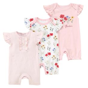 Brand New 3 Pack Newborn Pajamas Rompers 100 Cotton