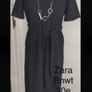 dress bnwt Zara black dress short sleeves with side slits elegant style fits 8/10 Image 2