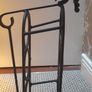 Wrought iron Metal Pillar Candle Holder and Wine Rack Image 3