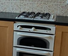 Gas white hob & white oven & grill for sale