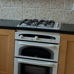 Gas white hob & white oven & grill for sale
