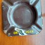 C & C Dry Ginger "ale" enamel metal ashtray ,dark brown,  very old vintage advertising ashtray, hard to come by ,collectors item,used condition  see pictures Image 3