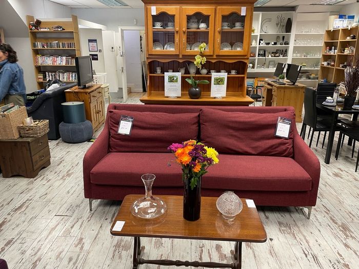 Red 3 Seater Sofa