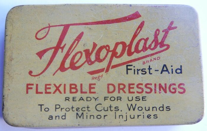 Vintage Flexoplast Plaster Tin, Vintage Advertising, Medical, Dressing