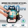 Backpack Leaf Blower, 63CC 2-Cycle Gas Leaf Blower with 1.89L Fuel Tank, 1110CFM Air Volume 220MPH Speed, Ideal for Lawn Care, Image 6