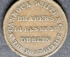 Ireland Dublin Cannock White & Co. unofficial Farthing Token,