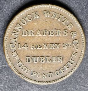Ireland Dublin Cannock White & Co. unofficial Farthing Token,