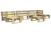 6 Piece Garden Lounge Set Pallets Wood