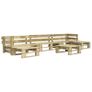 6 Piece Garden Lounge Set Pallets Wood Image 2