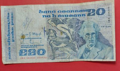 Irish 1983  "YEATS" Twenty pound note in .Fine condition