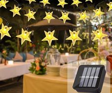 Solar Garden Lights Outdoor,23Ft 50 LED Star Solar Fairy Lights Waterproof Solar Powered Garden Light Star String Lights Festival Light for Garden Patio Yard Home Wedding Party Decoration