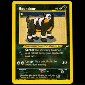 Houndour 43/105 Uncommon WOTC Neo Destiny 2002 Pokemon Card Vintage