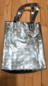 KENZO World Icy Blue Metallic Tote Bag - Glossy Mirror Eye Embossed