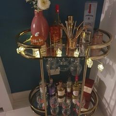 Gold Mirrored Bar Cart