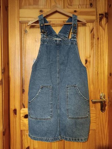 Denim dungarees dress
