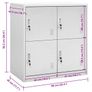 Locker Cabinet Light Grey 90x45x92.5 cm Steel Image 3