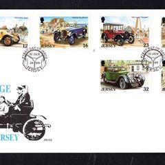 1989 Jersey Vintage Cars (1st series) Commemorative Stamps First Day Cover (FDC)