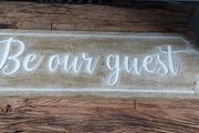 Large carved wooden sign - NEW!