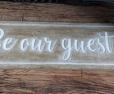 Large carved wooden sign - NEW!