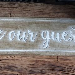 Large carved wooden sign - NEW!