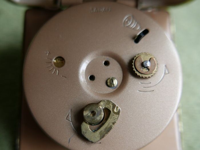 Vintage Telock Japanese Travel Alarm Clock With Original Case Mechanical Wind-Up, working