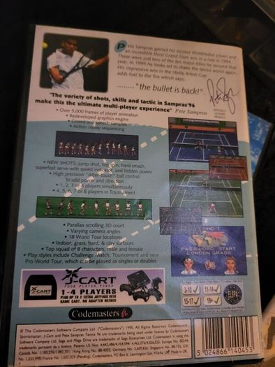 Sega Sampras tennis 96