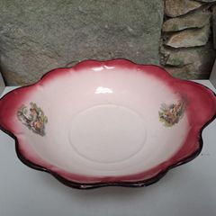 Oval bowl with romantic scene